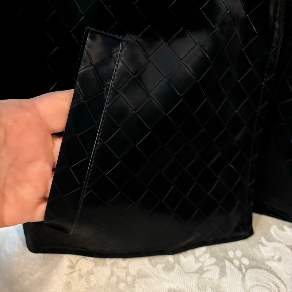 ❤️2/$15 or 3/$21❤️ NWOT Forever 21 Black Faux Leather Open Jacket, Size S - Picture 6 of 9
